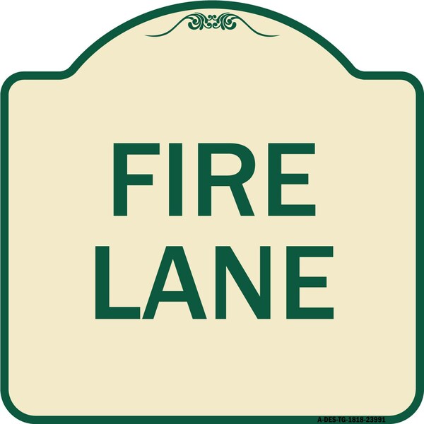 Fire Lane Supplementary Heavy-Gauge Aluminum Architectural Sign, 18" x 18", TG-1818-23991